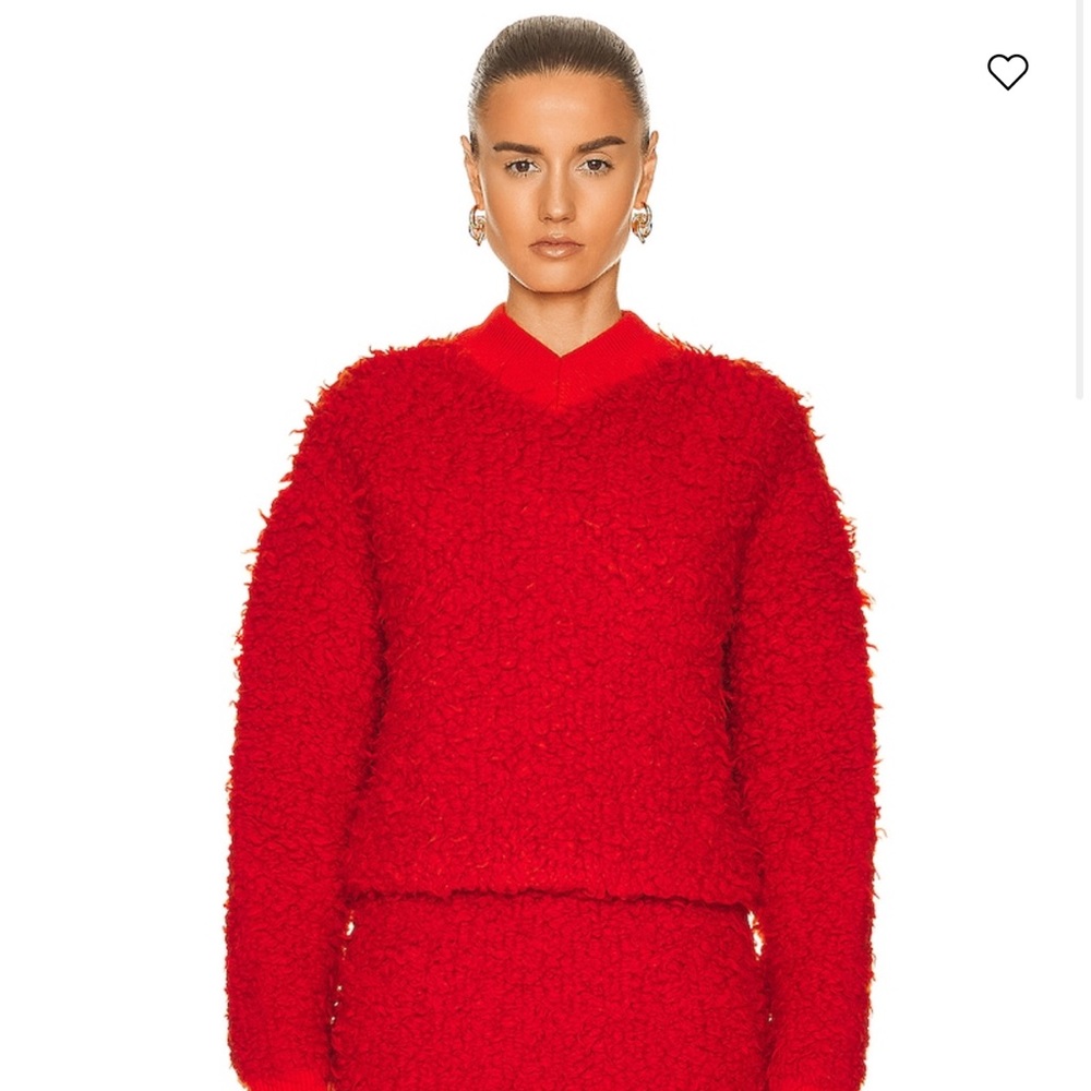 Bottega Veneta Vibrant Red Fuzzy Sweater